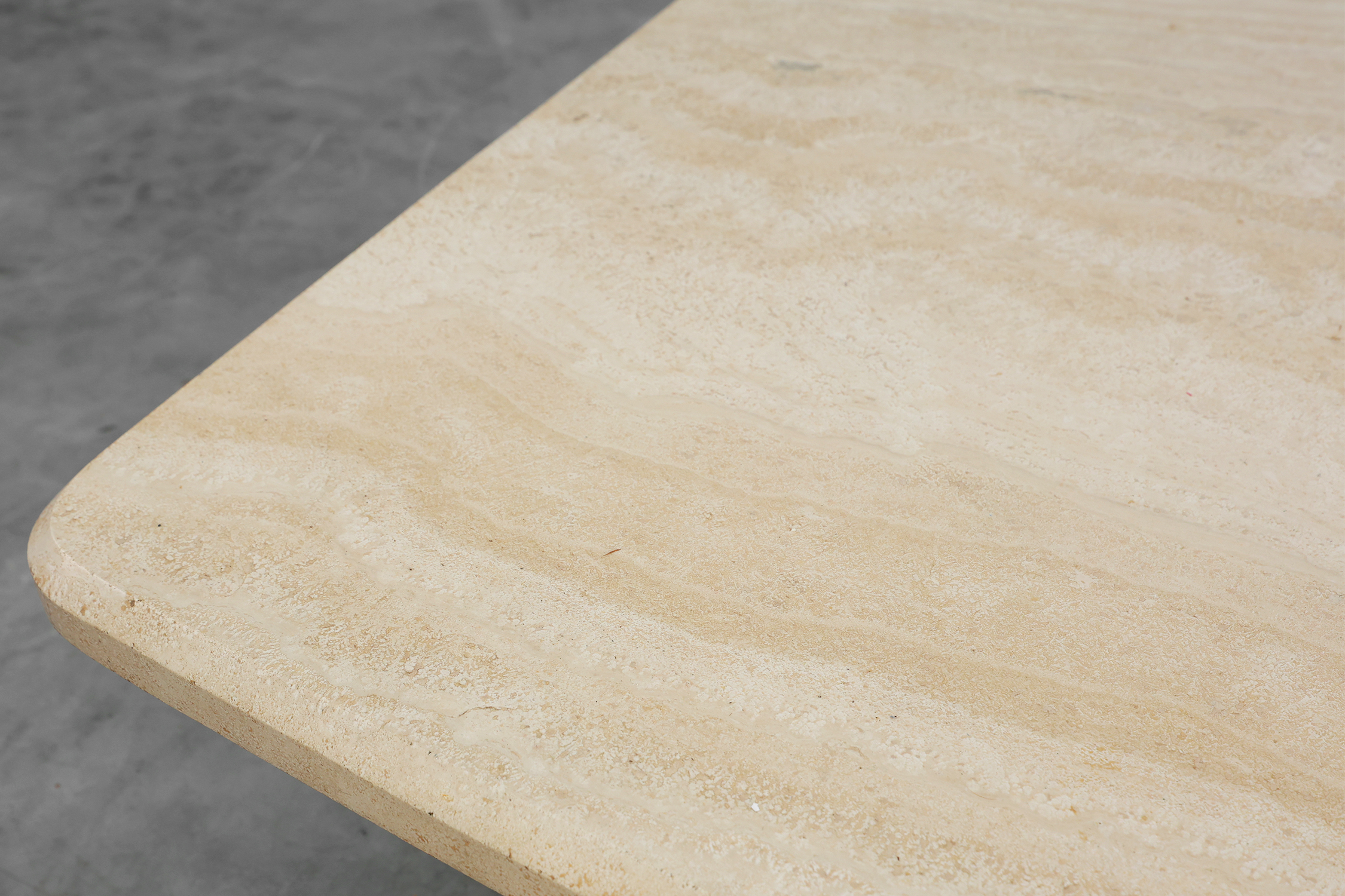 Sculptural organic travertine coffee table, France 1980sthumbnail